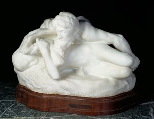 Psyche-Spring, även känd som den överraskade nymfen, eller våren, 1886 (marmor)